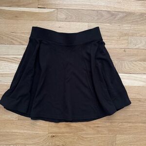 H&M Black Jersey Skater Mini Skirt